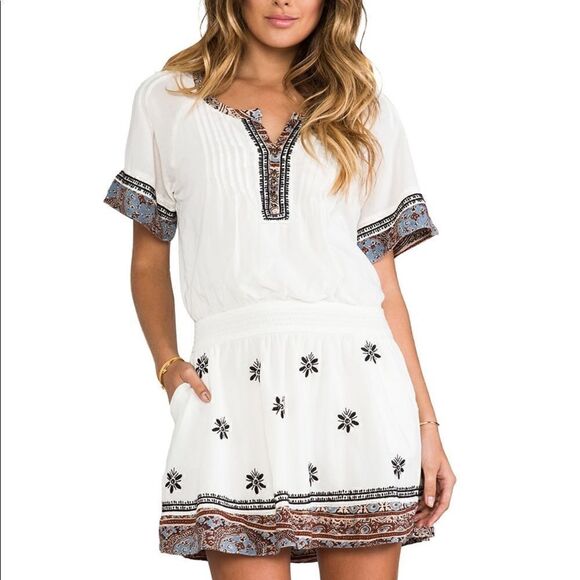 Free People Meet Me In Marfa Dress in Ivory Combo size S with pockets - Picture 1 of 12